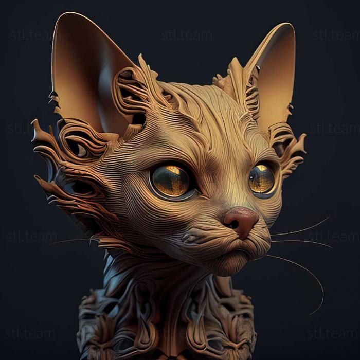 3D model Sybil cat famous animal (STL)